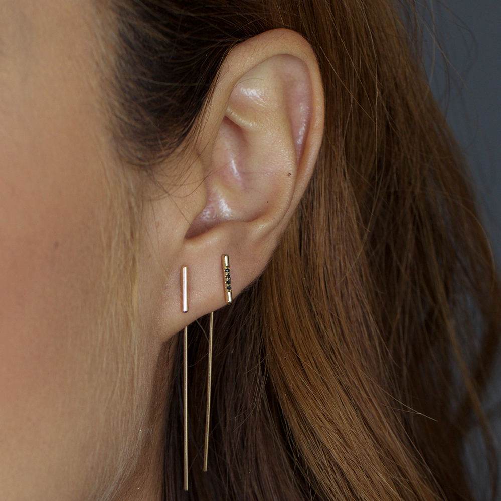 PAVÉ LINEA THREADER, BLACK DIAMOND