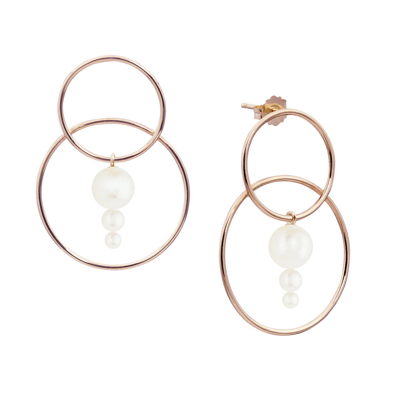 Triple Pearl Scarpa Earrings