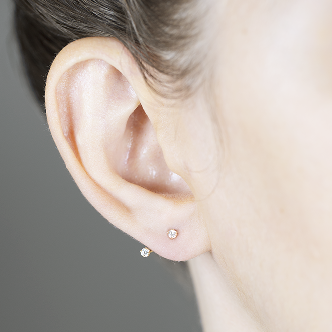 Birthstone Ear Jacket Stud Earrings | Caitlyn Minimalist