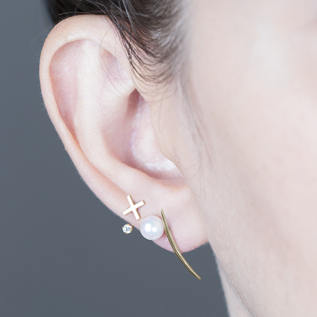 Pearl Arc Earrings